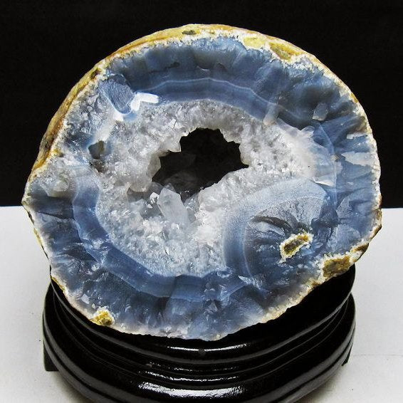 1.7Kg アゲート ジオード 原石 置物 台座付属 瑪瑙 メノウ 晶洞 一点物