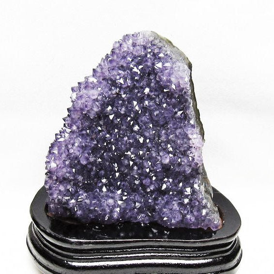 1.2Kg アメジスト クラスター ウルグアイ産 アメジスト 原石 amethyst 台座付属 花型 一点物 182-6481