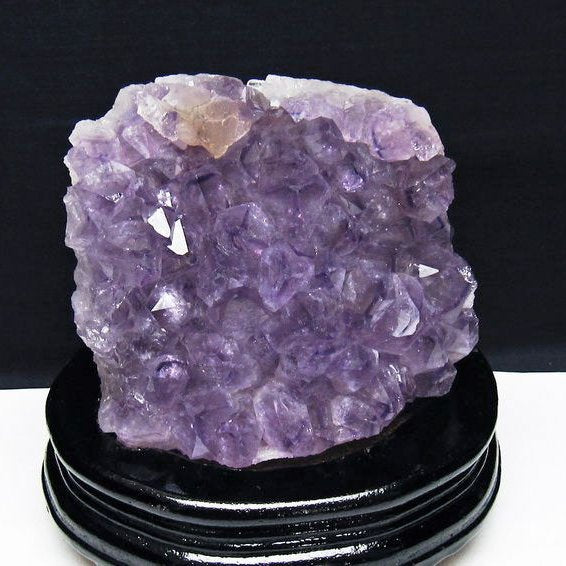1.5Kg アメジスト クラスター ウルグアイ産 アメジスト 原石 amethyst 台座付属 一点物 182-6996