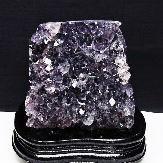 1.4Kg アメジスト クラスター ウルグアイ産 アメジスト 原石 amethyst 台座付属 一点物 182-7003
