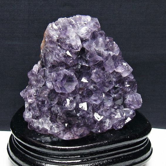1.1Kg アメジスト クラスター ウルグアイ産 アメジスト 原石 amethyst 台座付属 一点物 182-7028