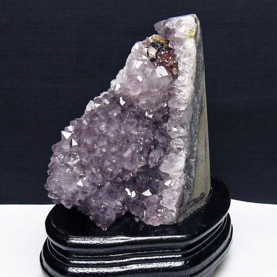 1.2Kg アメジスト クラスター ウルグアイ産 アメジスト 原石 amethyst 台座付属 花型 一点物 182-7072
