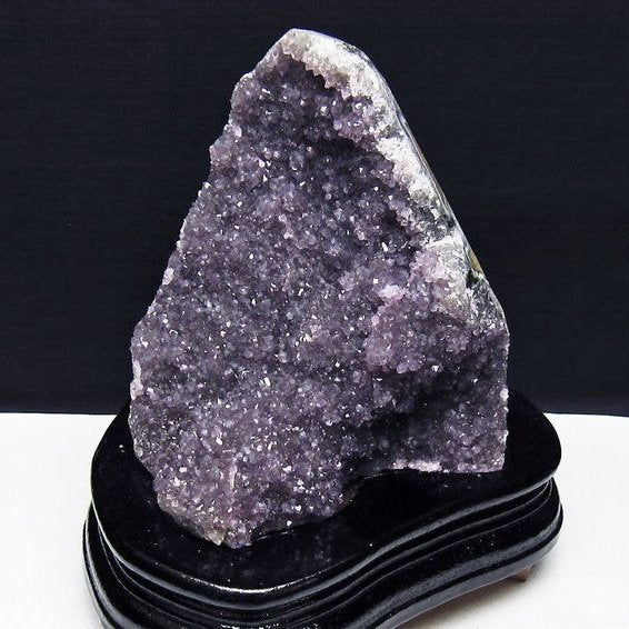 1.4Kg アメジスト クラスター ウルグアイ産 アメジスト 原石 amethyst 台座付属 花型 一点物 182-7085