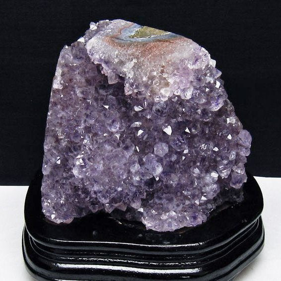 1.8Kg アメジスト クラスター ウルグアイ産 アメジスト 原石 amethyst 台座付属 花型 一点物 182-7093