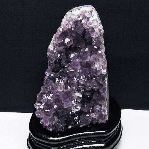 1.2Kg アメジスト クラスター ウルグアイ産 アメジスト 原石 amethyst 台座付属 花型 一点物 182-7124