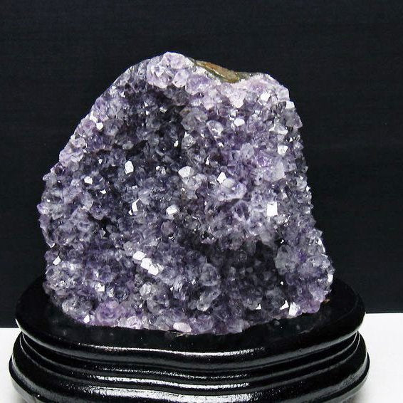 1.4Kg アメジスト クラスター ウルグアイ産 アメジスト 原石 amethyst 台座付属 花型 一点物 182-7131