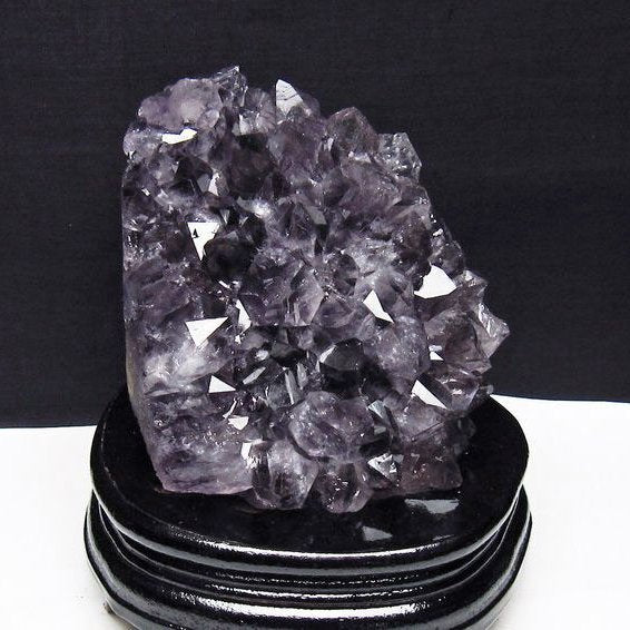 1.2Kg アメジスト クラスター ウルグアイ産 アメジスト 原石 amethyst 台座付属 花型 一点物 182-7138