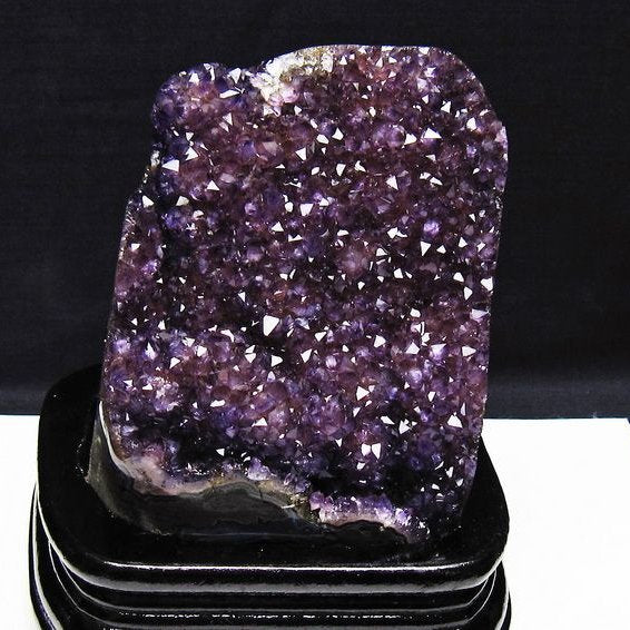 1.3Kg アメジスト クラスター ウルグアイ産 原石 amethyst 一点物 台座付属 送料無料 182-7951