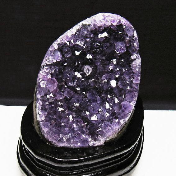 アメジスト クラスター ウルグアイ産 原石 amethyst 一点物 台座付属 送料無料 182-7968