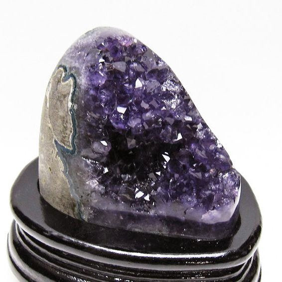 アメジスト クラスター ウルグアイ産 原石 amethyst 一点物 台座付属 送料無料 182-8016