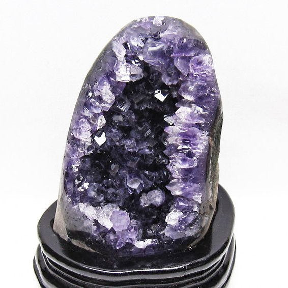 1.3Kg アメジスト クラスター ウルグアイ産 原石 amethyst 一点物 台座付属 送料無料 182-8039