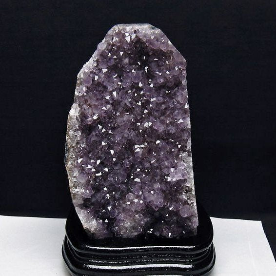 2.3Kg アメジスト クラスター ウルグアイ産 アメジスト 原石 amethyst 台座付属 花型 一点物 192-682