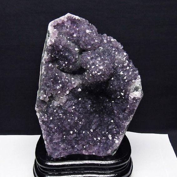 2.4Kg アメジスト クラスター ウルグアイ産 アメジスト 原石 amethyst 台座付属 花型 一点物 192-691