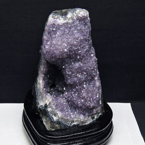 2.4Kg アメジスト クラスター ウルグアイ産 アメジスト 原石 amethyst 台座付属 花型 一点物 192-692