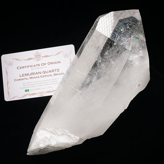 レムリアンシード 水晶 原石 ブラジル ミナスジェライス州 コリント産 証明書付属 一点物 281-192