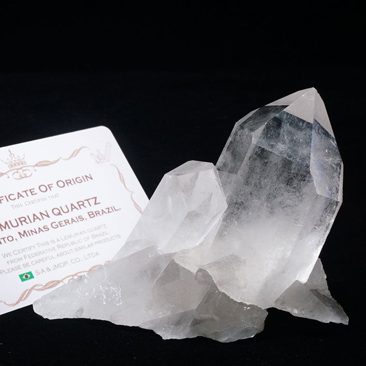 レムリアンシード 水晶 クラスター ブラジル ミナスジェライス州 コリント産 証明書付属 一点物 282-310
