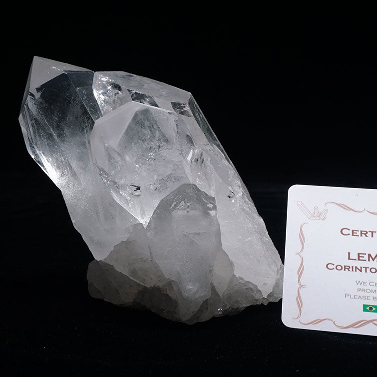 レムリアンシード 水晶 クラスター ブラジル ミナスジェライス州 コリント産 証明書付属 一点物 282-339