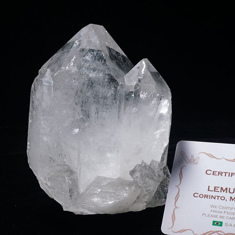 レムリアンシード 水晶 クラスター ブラジル ミナスジェライス州 コリント産 証明書付属 一点物 282-350
