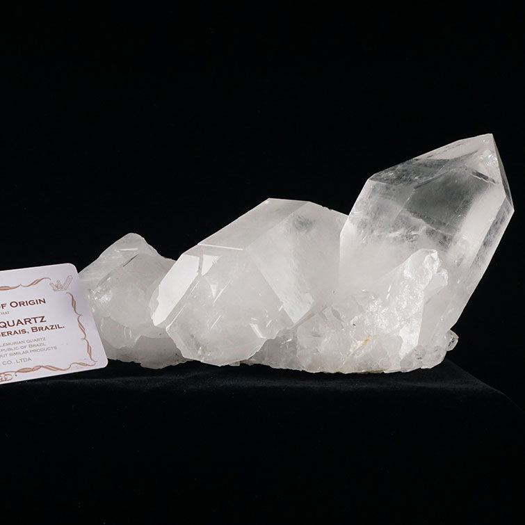1.7Kg レムリアンシード 水晶 クラスター 原石 セルフヒールド ブラジル ミナスジェライス州 コリント産 証明書付属 一点物 282-389