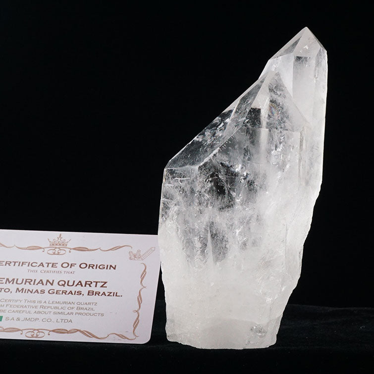 レムリアンシード 水晶 クラスター 原石 ツインクリスタル ブラジル ミナスジェライス州 コリント産 証明書付属 一点物 282-395