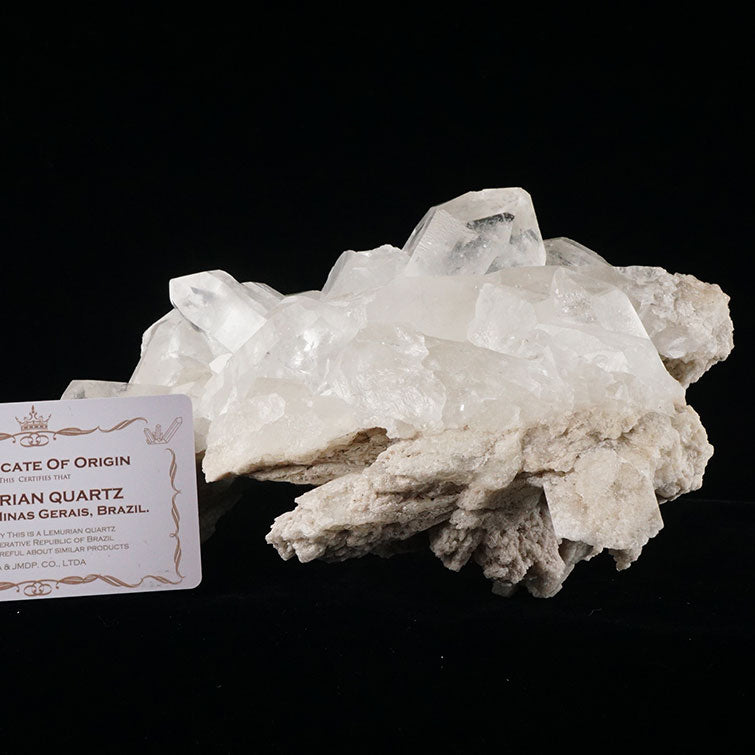 1.4Kg レムリアンシード 水晶 クラスター 原石 ガーデンクォーツ ブラジル ミナスジェライス州 コリント産 証明書付属 一点物 282-398