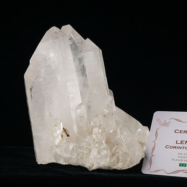 レムリアンシード 水晶 クラスター 原石 ブラジル ミナスジェライス州 コリント産 証明書付属 一点物 282-405