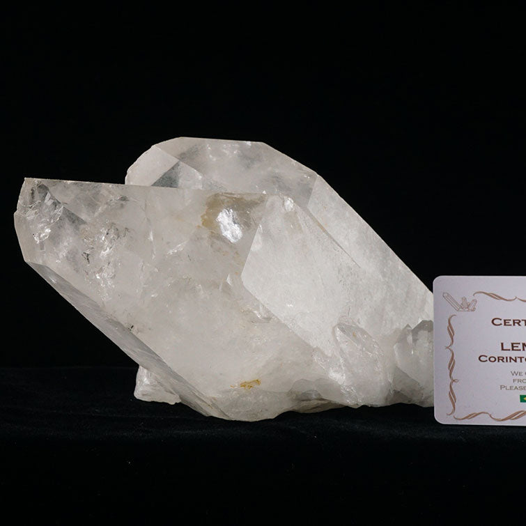 1.1Kg レムリアンシード 水晶 クラスター 原石 ブラジル ミナスジェライス州 コリント産 証明書付属 一点物 282-406