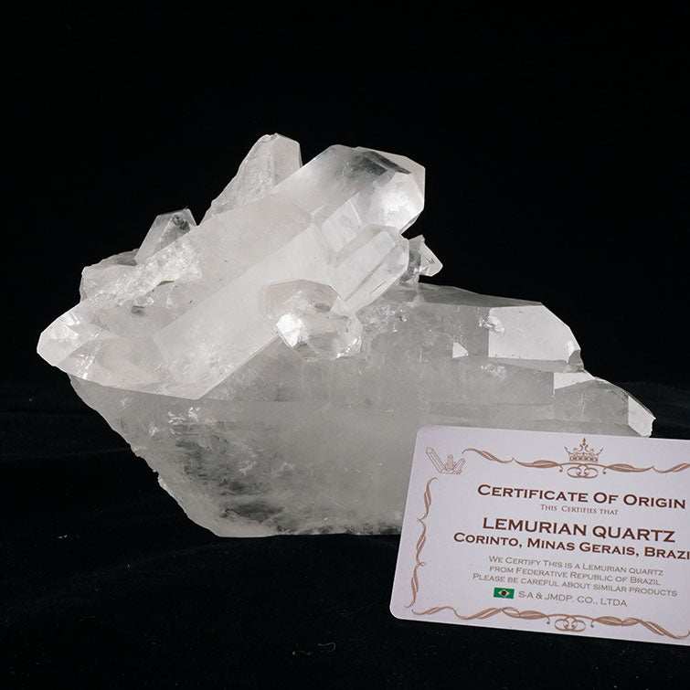 1.9Kg レムリアンシード 水晶 クラスター 原石 ブラジル ミナスジェライス州 コリント産 証明書付属 一点物 282-410