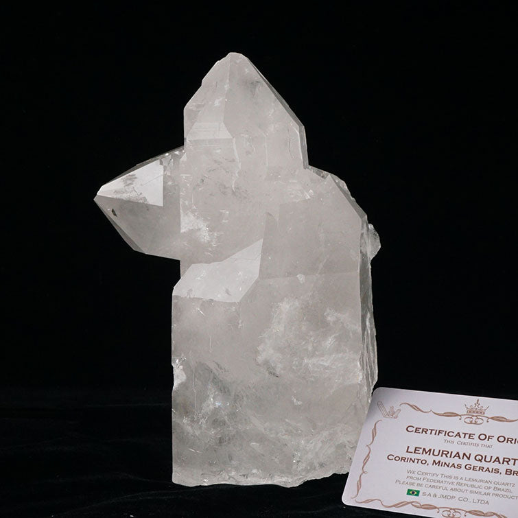 2Kg レムリアンシード 水晶 クラスター 原石 ブラジル ミナスジェライス州 コリント産 証明書付属 一点物 282-411