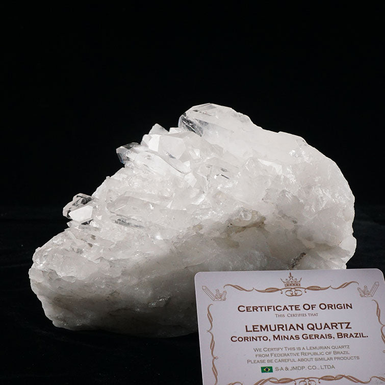 2Kg レムリアンシード 水晶 クラスター 原石 ブラジル ミナスジェライス州 コリント産 証明書付属 一点物 282-416