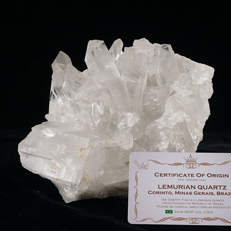 1.9Kg レムリアンシード 水晶 クラスター 原石 ブラジル ミナスジェライス州 コリント産 証明書付属 一点物 282-426