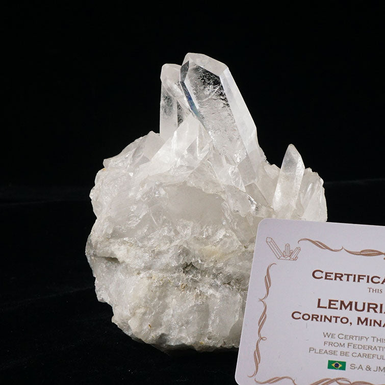 レムリアンシード 水晶 クラスター 原石 ブラジル ミナスジェライス州 コリント産 証明書付属 一点物 282-430