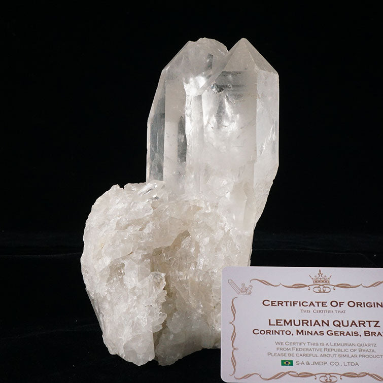 1.2Kg レムリアンシード 水晶 クラスター 原石 ブラジル ミナスジェライス州 コリント産 証明書付属 一点物 282-439