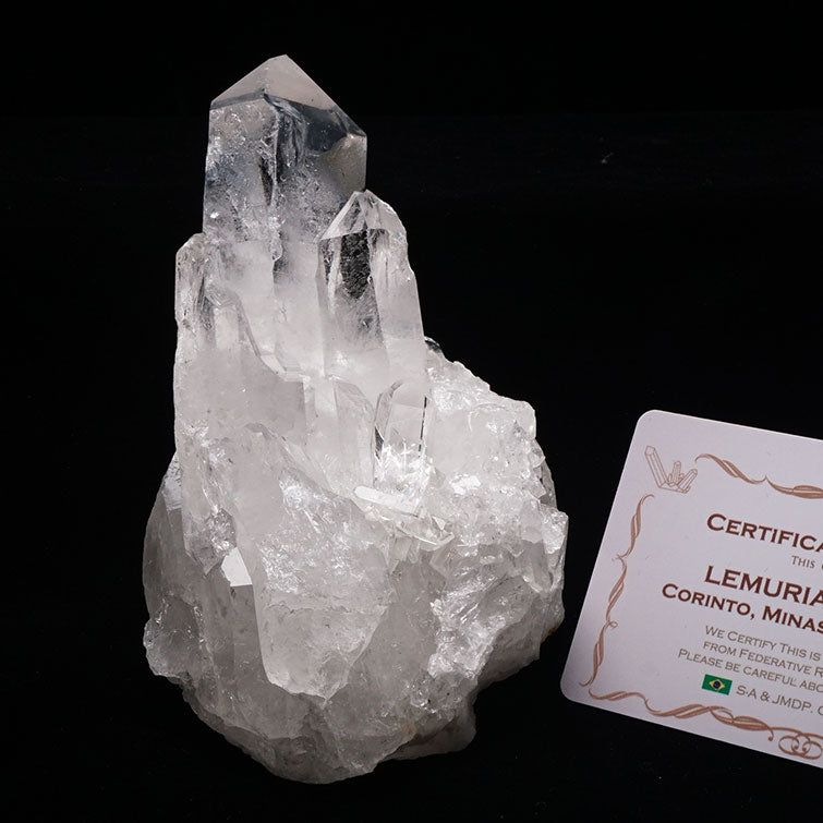 レムリアンシード 水晶 クラスター ブラジル ミナスジェライス州 コリント産 証明書付属 一点物 282-475