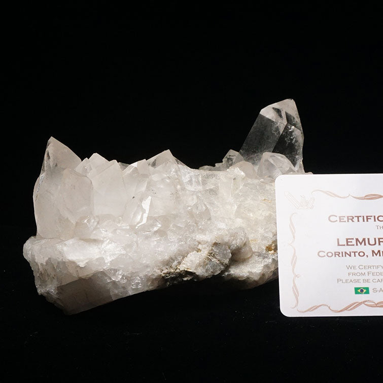 レムリアンシード 水晶 クラスター ブラジル ミナスジェライス州 コリント産 証明書付属 一点物 282-527