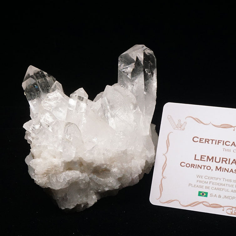 レムリアンシード 水晶 クラスター ブラジル ミナスジェライス州 コリント産 証明書付属 一点物 282-534