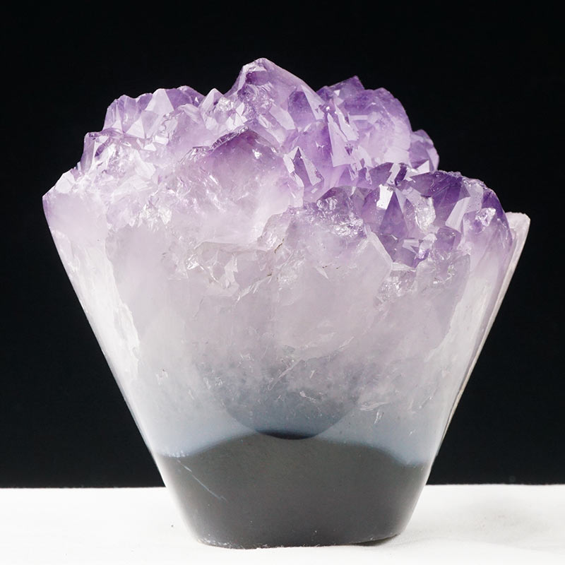 1.1Kg アメジスト クラスター 原石 ウルグアイ産 花型 フラワー amethyst 一点物 282-578