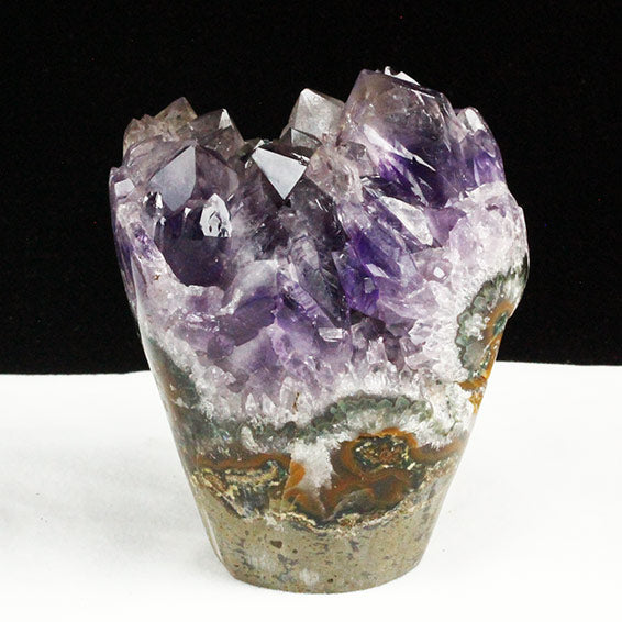 アメジストクラスター 原石 ウルグアイ産 花型 フラワー amethyst 一点物 282-650