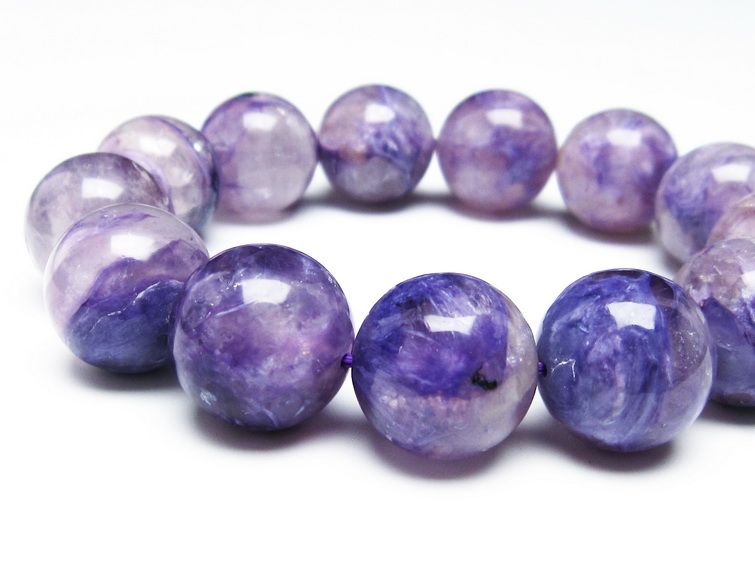 チャロアイト ブレスレット 18mm エンジェルシリカ 一点物 111-32041
