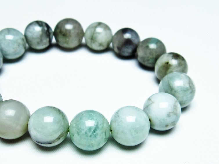 エメラルド ブレスレット 13mm Emerald Bracelet 緑玉 翠玉 メンズ レディース 一点物 111-32979