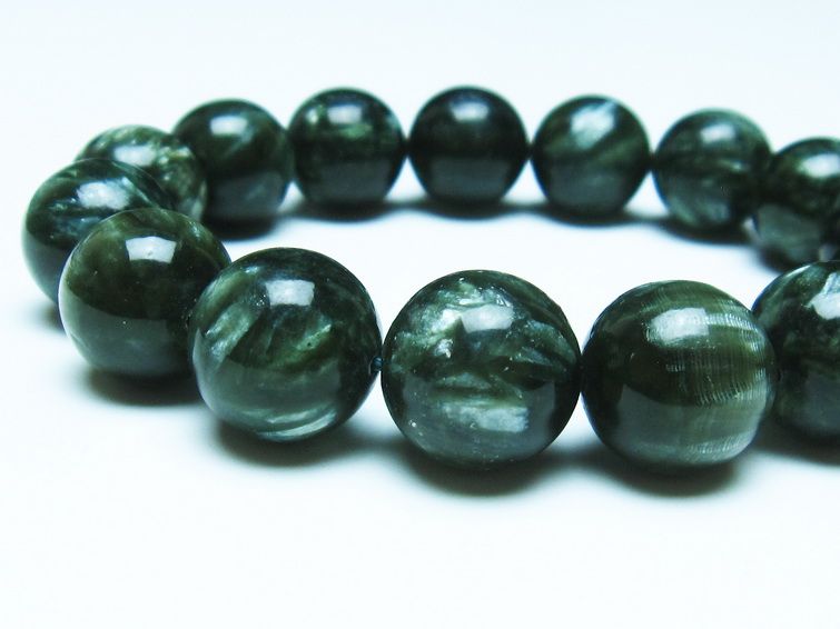 セラフィナイト ブレスレット 15mm 一点物 111-35889