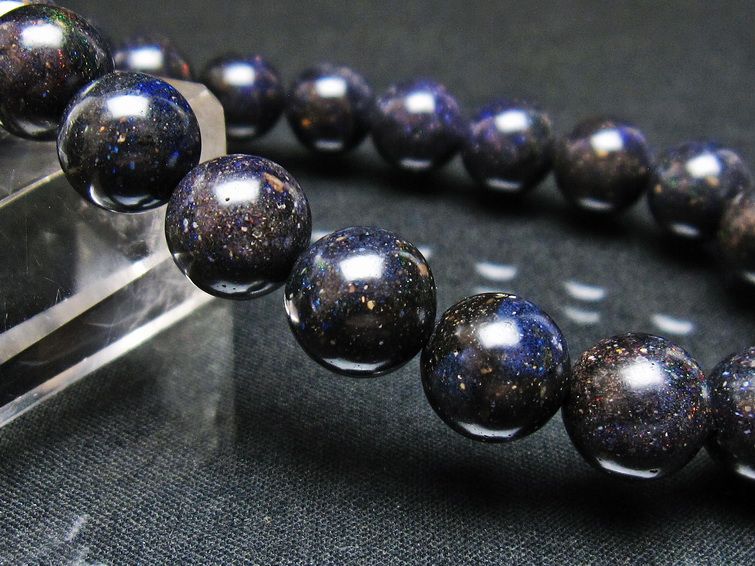 ブラックオパール ブレスレット 10mm 一点物 111-37606