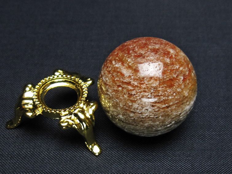 レッドファントム 丸玉 ガーデンクォーツ 29mm 一点物 141-6174