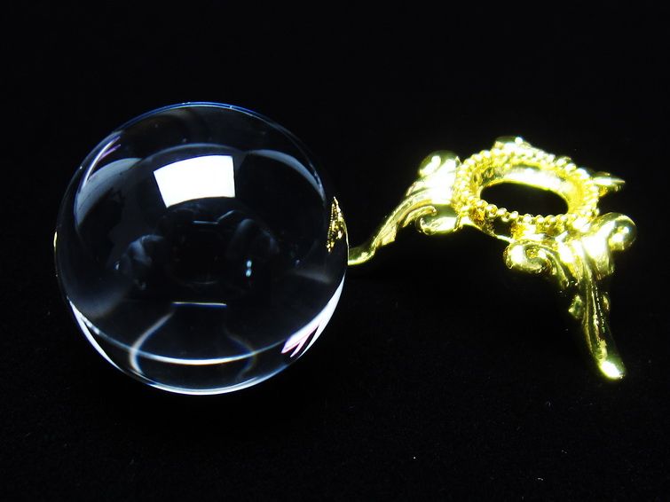 水晶 丸玉 ブラジル産 20mm 一点物 141-6353