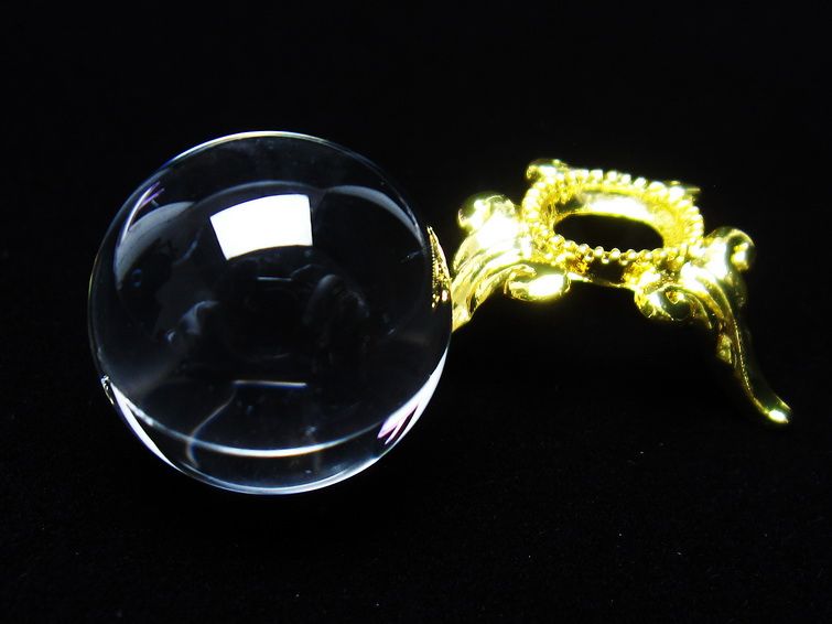 水晶 丸玉 ブラジル産 20mm 一点物 141-6356