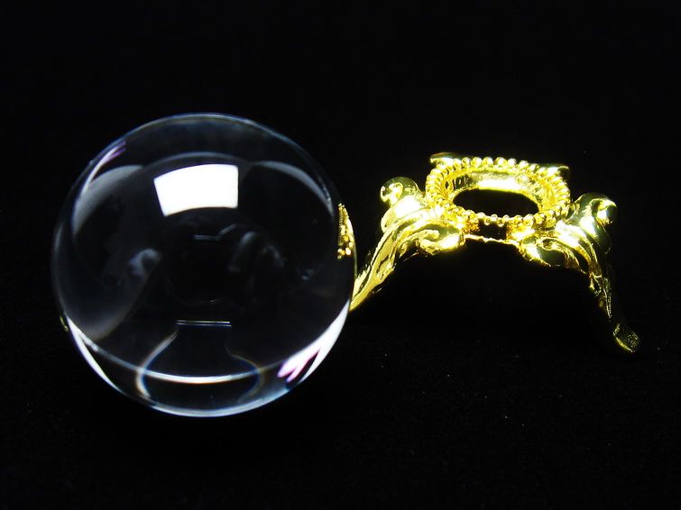 水晶 丸玉 ブラジル産 20mm 一点物 141-6361