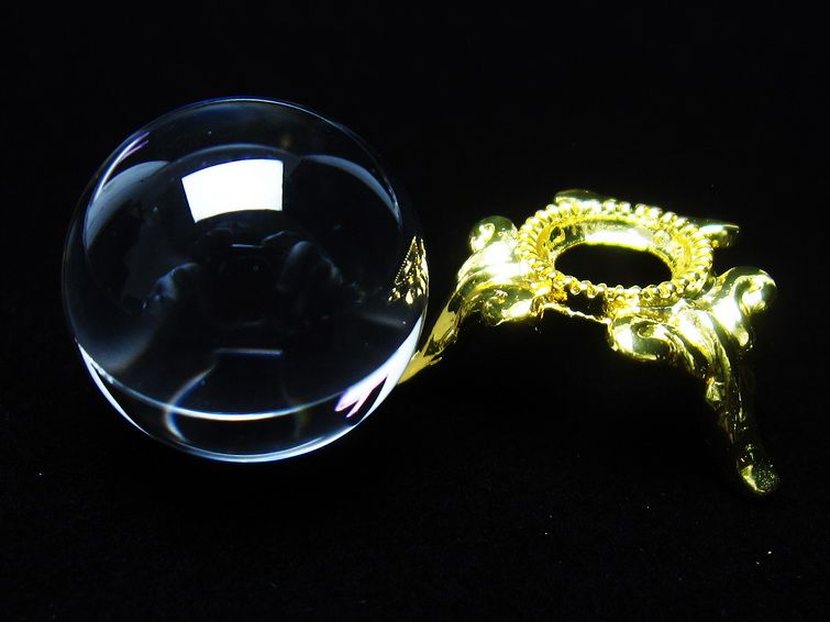水晶 丸玉 ブラジル産 20mm 一点物 141-6362