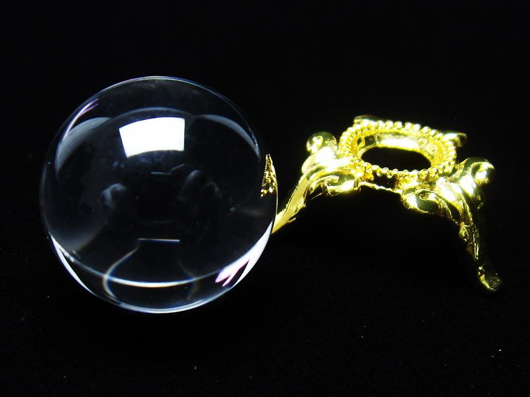 水晶 丸玉 ブラジル産 20mm 一点物 141-6363