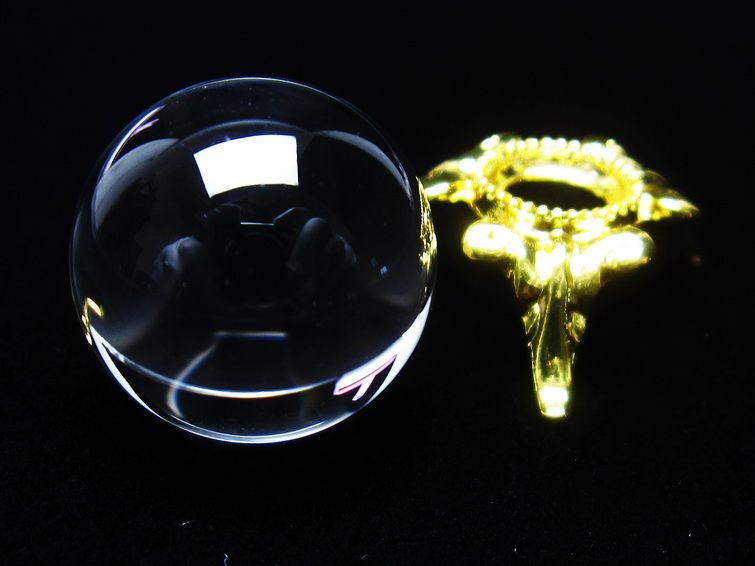 水晶 丸玉 ブラジル産 20mm 一点物 141-6368