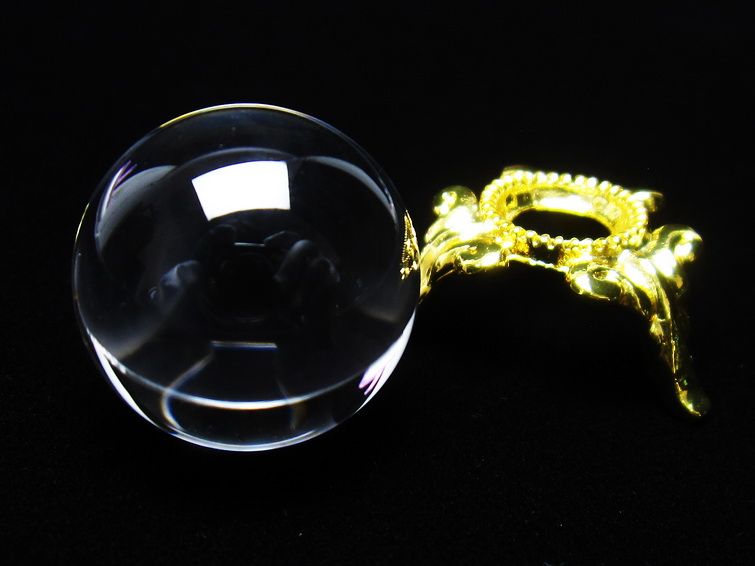 水晶 丸玉 ブラジル産 20mm 一点物 141-6374